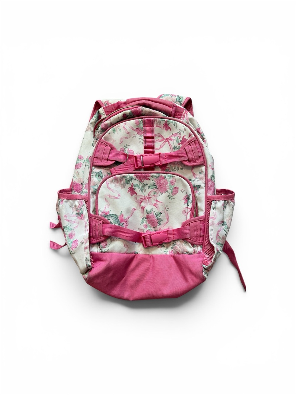 LoveShackFancy and potterybarn Floral Pink and Cream Backpack